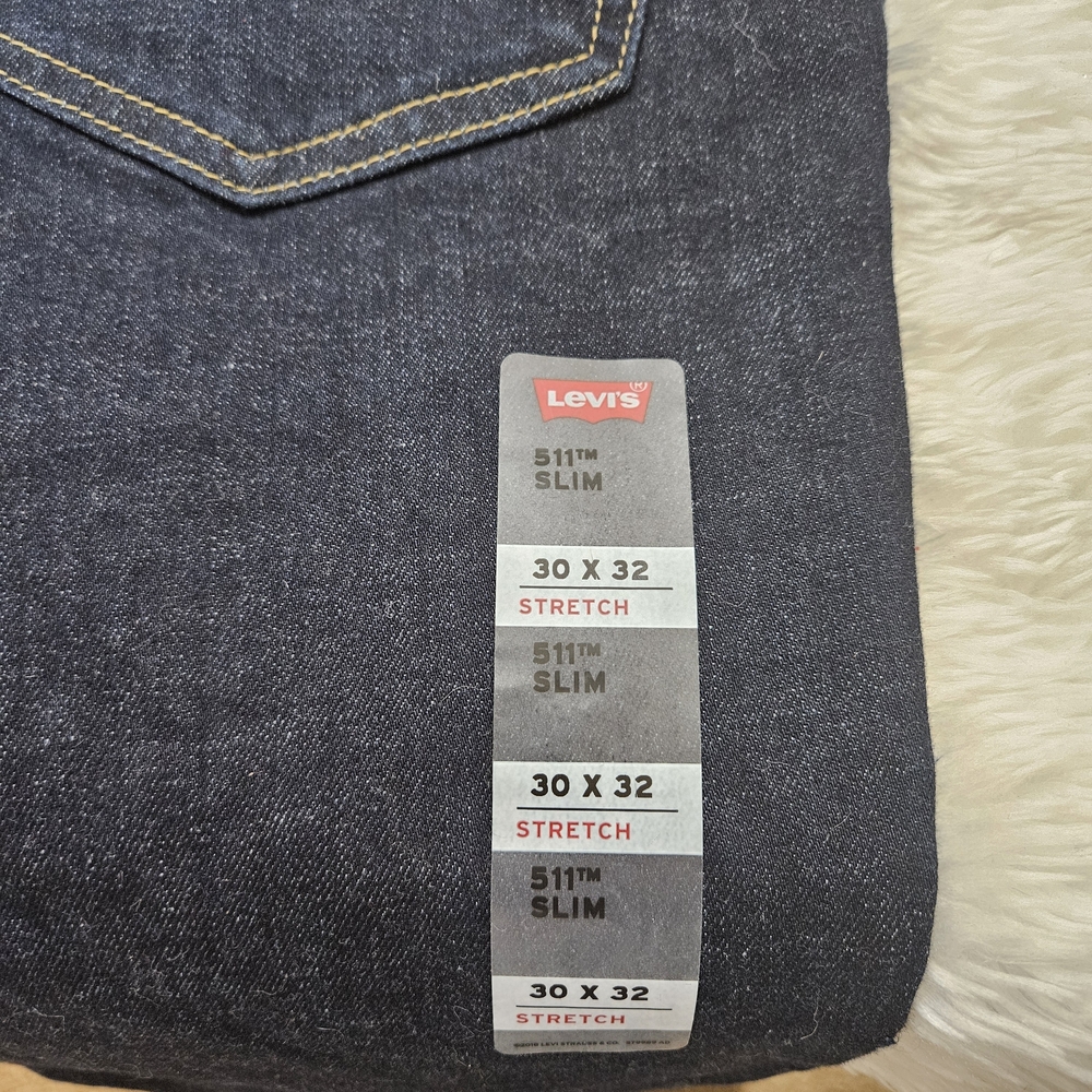 Levi’s 511 Slim Fit Men’s Jeans 30x32 Blue Wash Stretch New with Tags Stretch - Picture 3 of 16